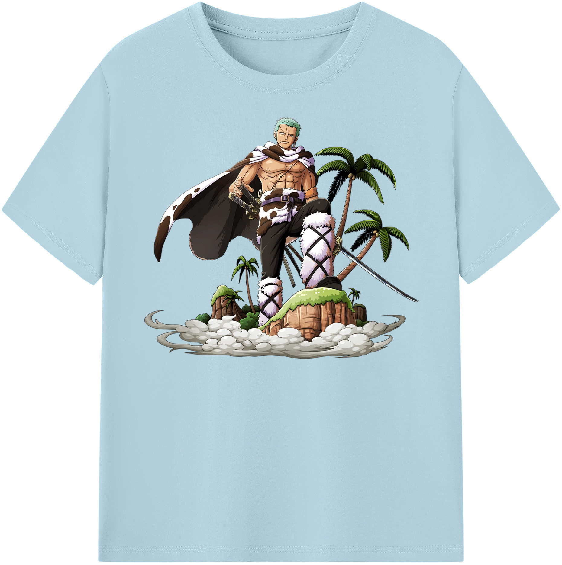 ワンピース ロロノア・ゾロ ONE PIECE Roronoa Zoro 綿100％半袖Tシャツ（フロントプリント）